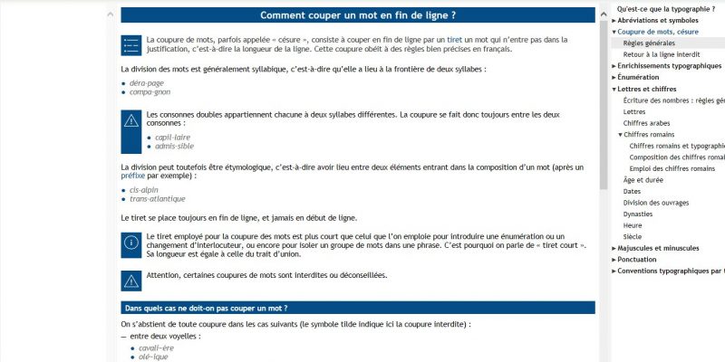 Guide de typographie