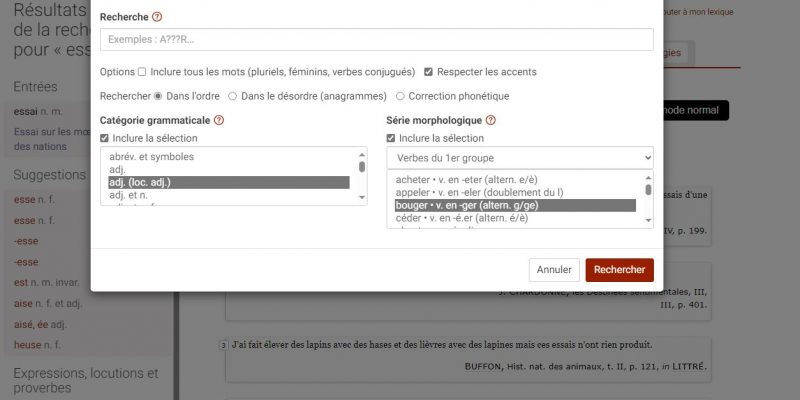 Recherche avancée