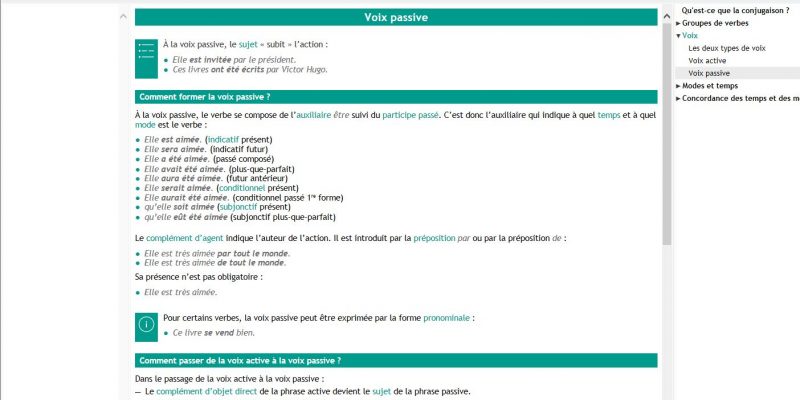 Guide de conjugaison